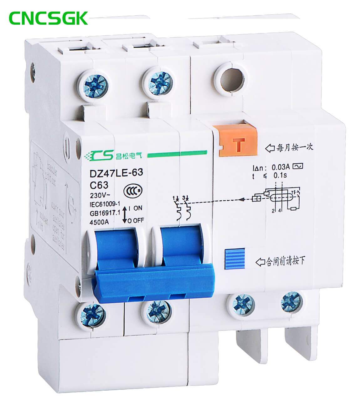 DZ47LE-63 Residual Current Operated Circuit Breaker 